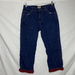RedHead Men's Flannel Lined Blue Denim Jeans Size 34 x 30 Excellent Condition